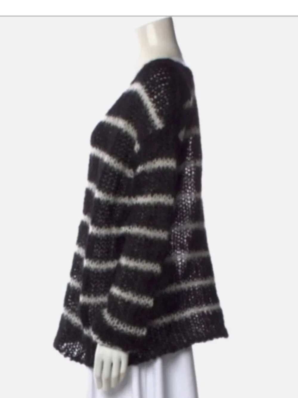 đź–¤ $230 MIKUTA The Striped Mohair Sweater Small - Picture 4 of 4